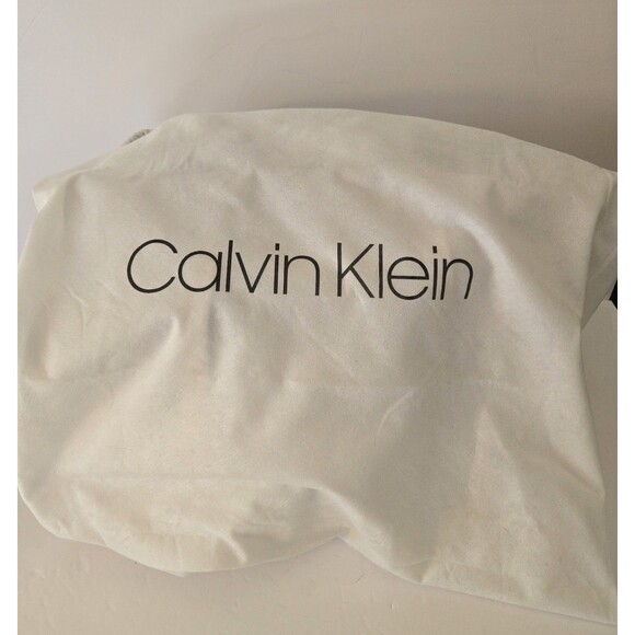 Calvin Klein Women's Hadley Tote Bag 2 in 1 Vegan Leather 5 Pockets Black/White - Picture 6 of 11